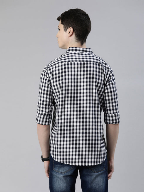White Checks Full Sleeves Shirt
