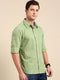 Green Printed Full Sleeves Shirt