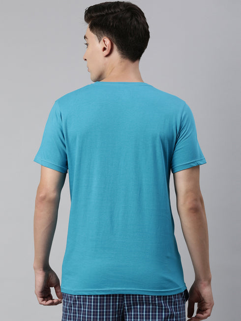 Light Blue Solid T-Shirt
