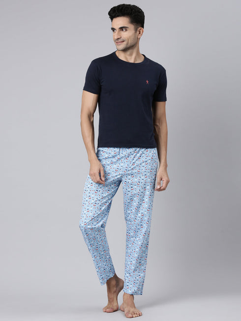 Blue Printed Lounge Pant
