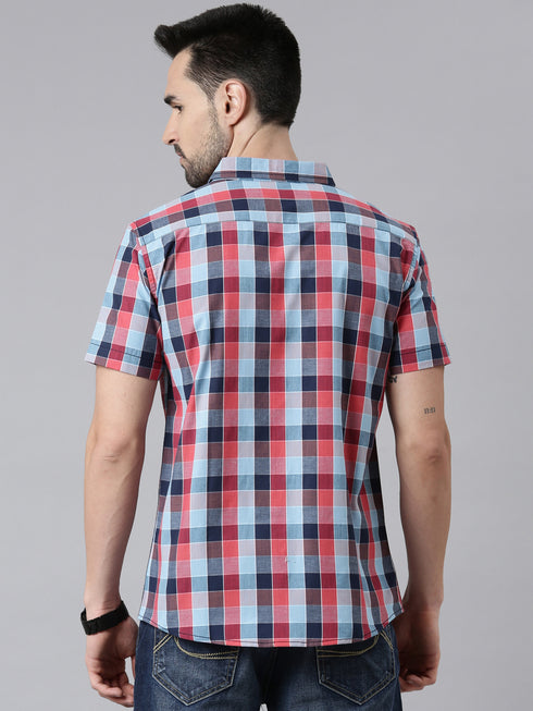 Red Checks Short Sleeves Shirt