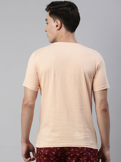 Light-Colored Short-Sleeved T-Shirt