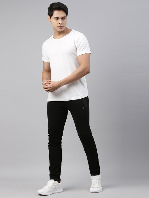 Black Solid Track Pant