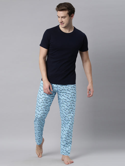 Blue Printed Lounge Pant