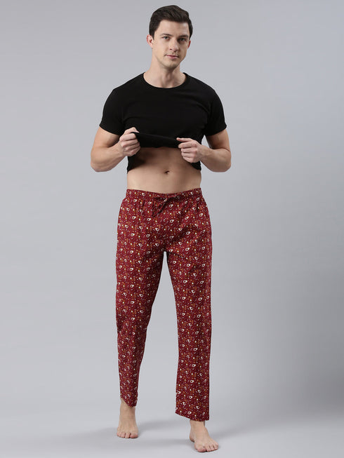 Marron Printed Lounge Pant