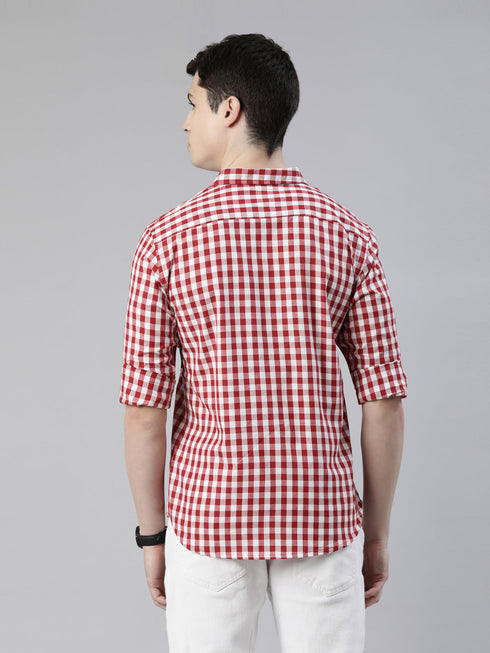 Red Checks Full Sleeves Shirt