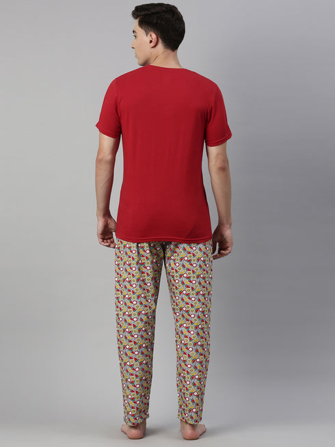 Red & Grey Assorted Night Suit