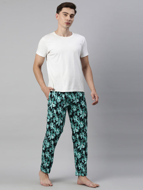 Navy Blue Printed Lounge Pant