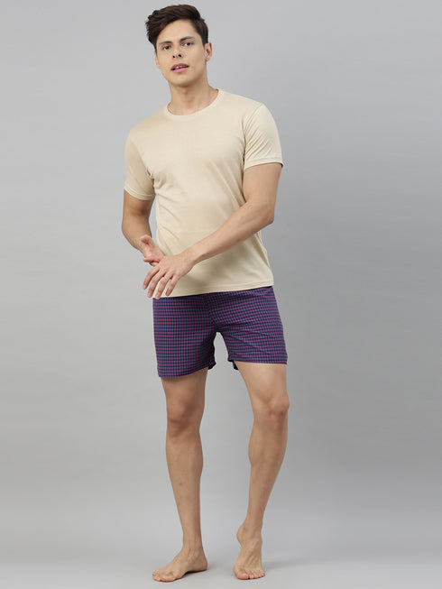 Beige solid Crew Neck T-shirt