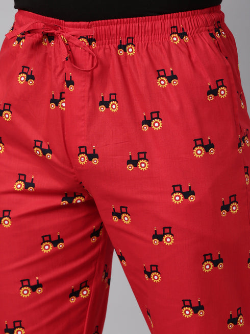 Red Printed Lounge Pant