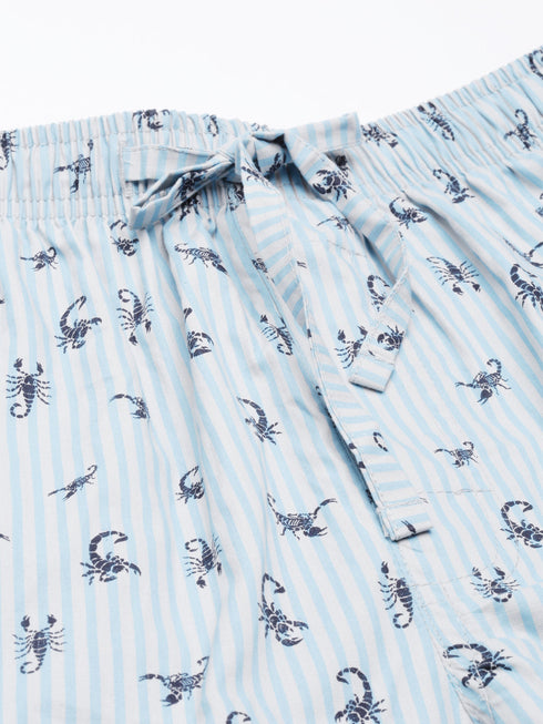 Light Blue Printed Lounge Pant