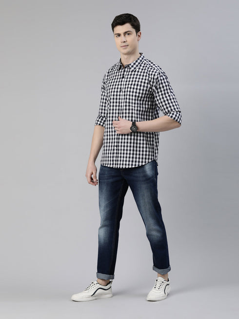 White Checks Full Sleeves Shirt