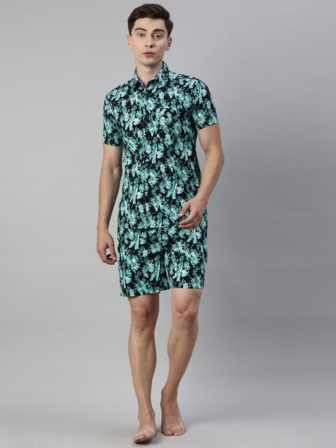 Black & Blue Printed Co-Ord Set