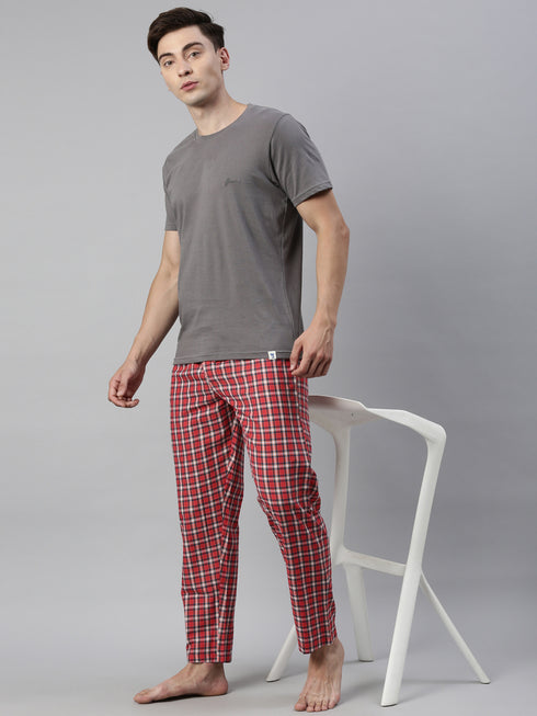 Grey Solid Crew Neck T-Shirt