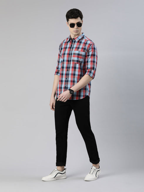 Blue Checks Full Sleeves Shirt