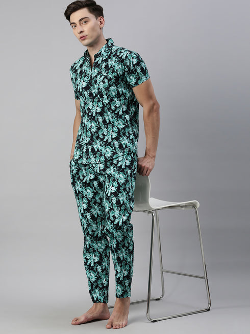 Black & Green Assorted Night Suit