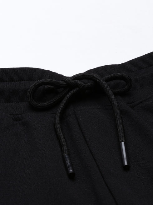Black Solid Track Pant