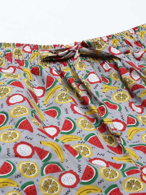 Grey Printed Lounge Pant