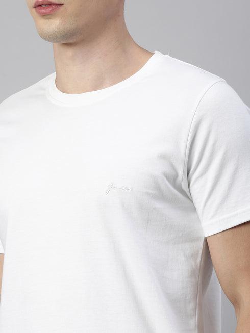White Solid T-Shirt