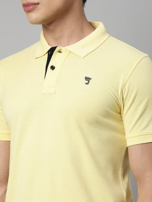 Yellow Solid Polo T-Shirt