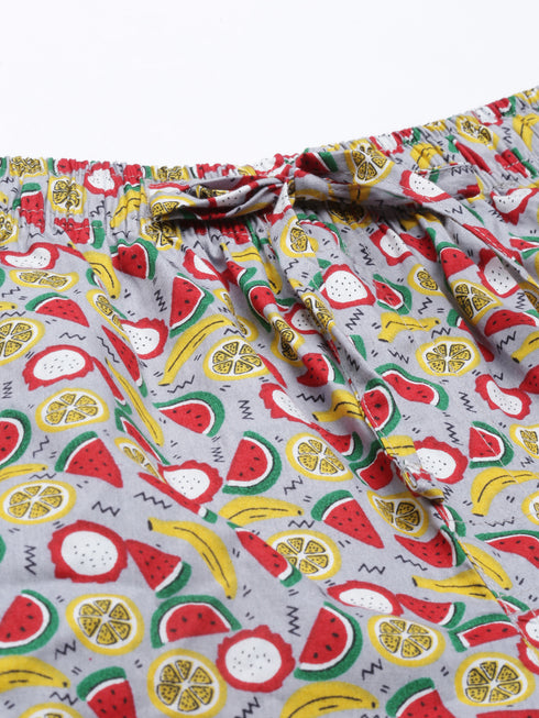 Red & Grey Assorted Night Suit