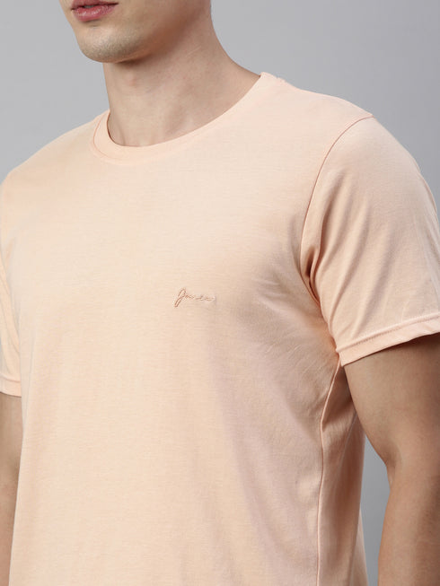 Light-Colored Short-Sleeved T-Shirt