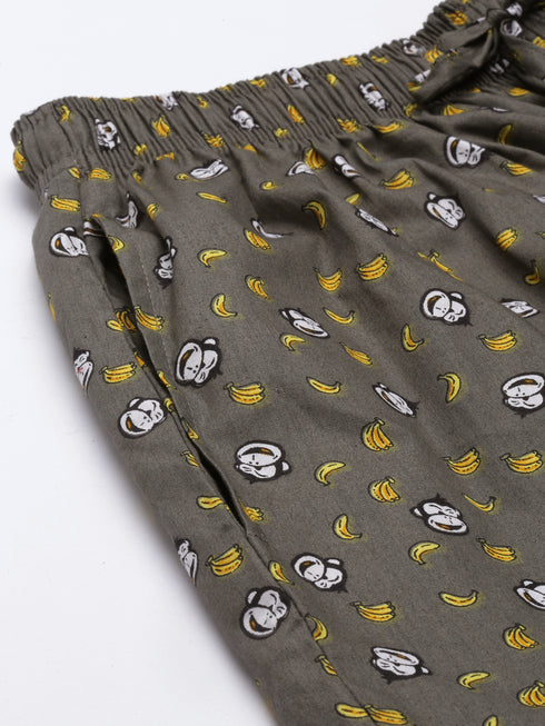 Brown Printed Lounge Pant