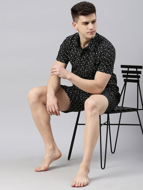 Black Printed Co-Ord Set