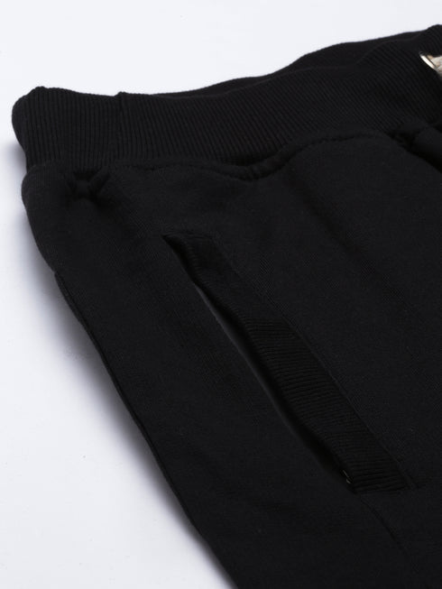Black Solid Joggers