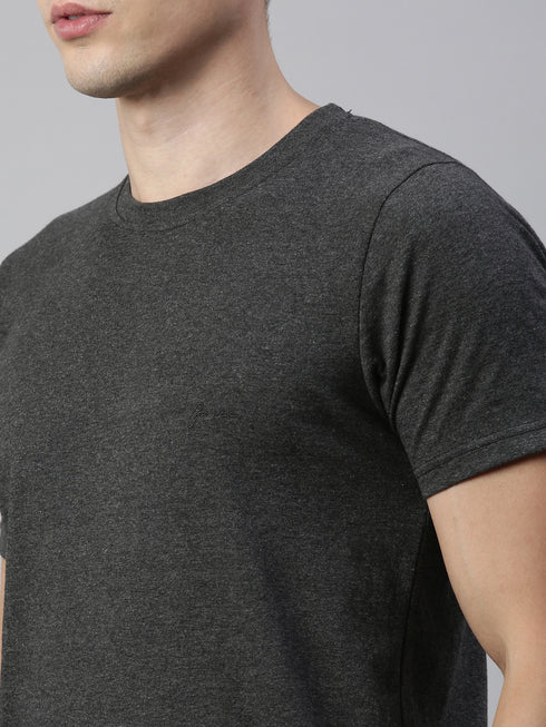 Dark Grey Solid T-shirt