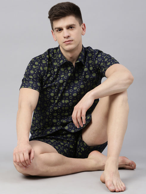 Navy Blue Assorted Night Suit