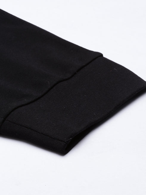 Black Solid Track Pant