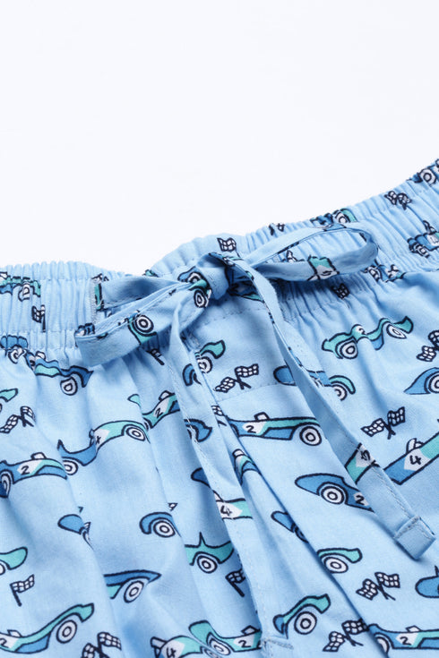 Blue Printed Lounge Pant