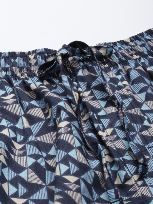 Navy Blue Printed Co-Ord Set