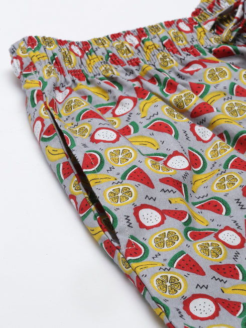 Grey Printed Lounge Pant