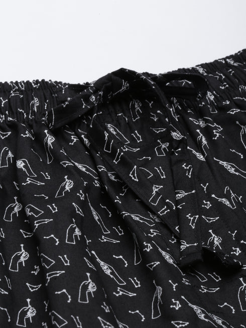 Black Printed Co-Ord Set