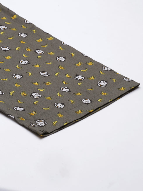 Brown Printed Lounge Pant