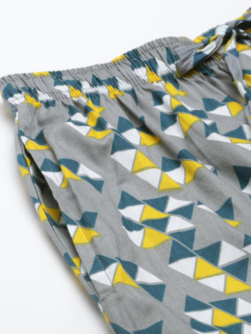 Grey Printed Lounge Pant