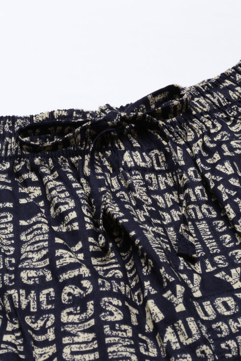 Navy Blue Printed Co-Ord Set