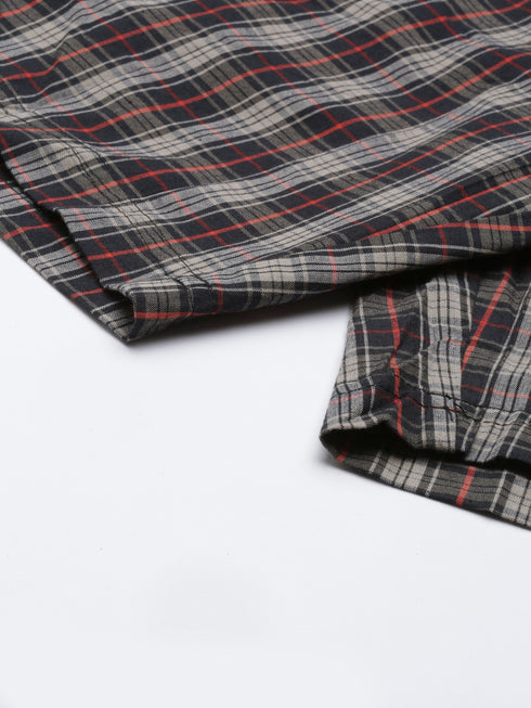 Black Checks Lounge Short