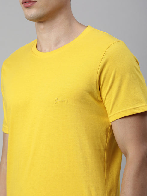 Yellow Solid T-Shirt.