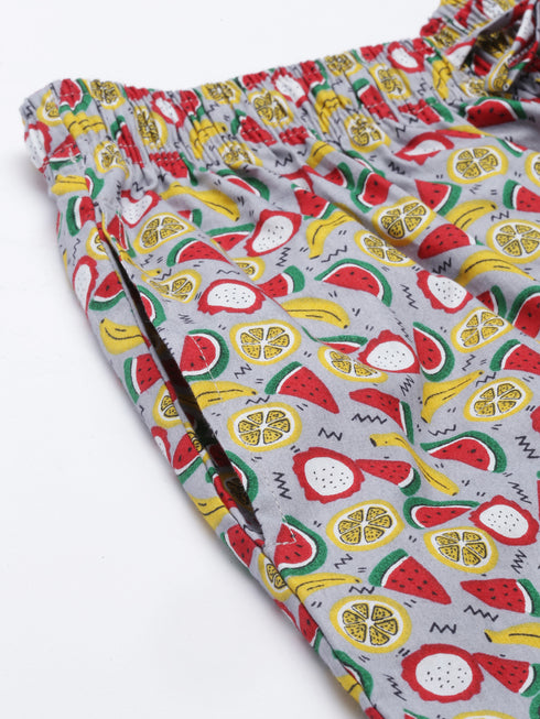 Red & Grey Assorted Night Suit