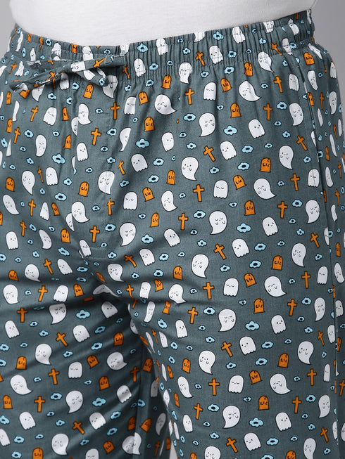 Grey Printed Lounge Pant