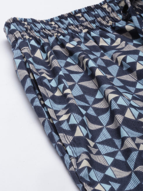 Navy Blue Printed Co-Ord Set