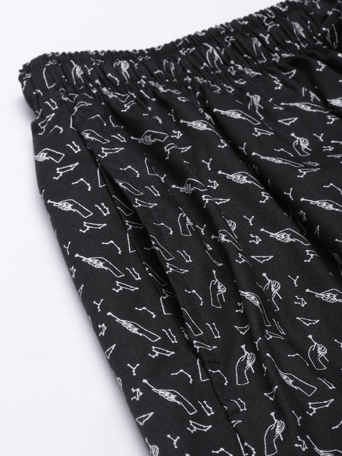 Black Printed Co-Ord Set