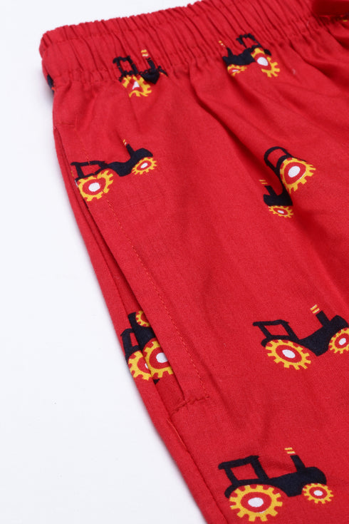 Red Printed Lounge Pant