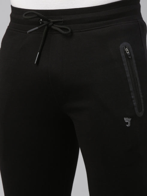 Black Solid Track Pant