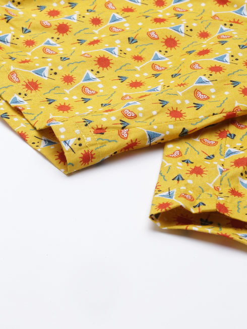 Yellow Printed Co-Ord Set