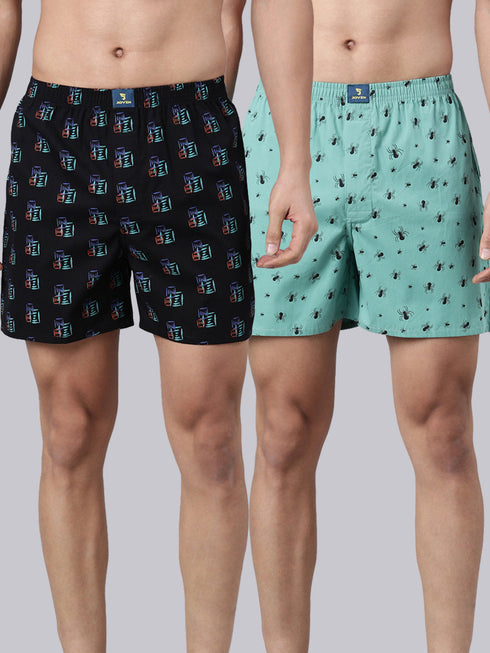 2 Pack Printed Cotton Boxers