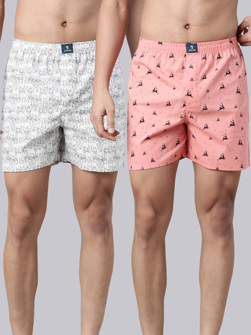 2 Pack Printed Cotton Boxer